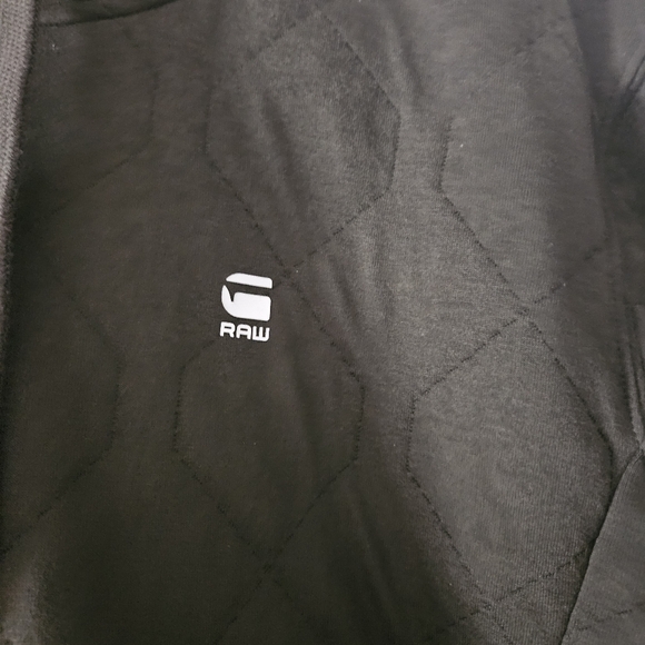 G-Star Raw Men's Utility Quilted Hoodie Olive Green Relaxed Fit Size Medium - Picture 6 of 14